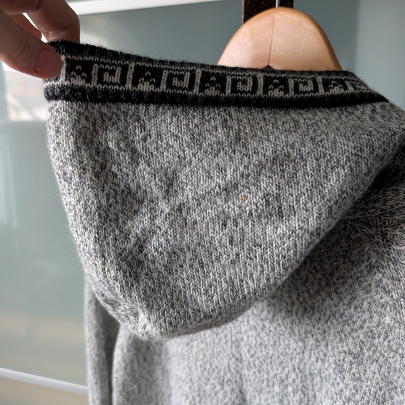 🇵🇪🦙 Kimar Soft Alpaca Gray Hooded Cardigan Made In Peru - Medium - Picture 5 of 11